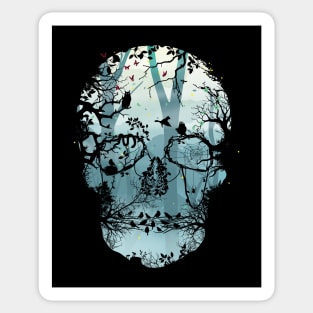 Dark Forest Skull Sticker